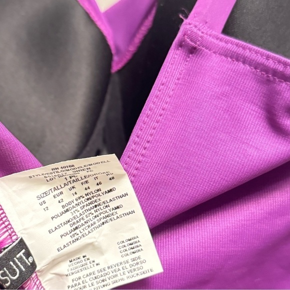 Miraclesuit Twist-Front Siren One-Piece, Orchid Purple, 16 swimsuit, swim - Picture 11 of 14